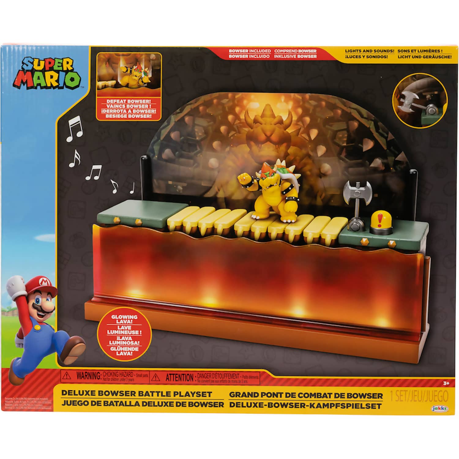 Nintendo - Super Mario - 2.5-inch Deluxe Bowser Battle Playset