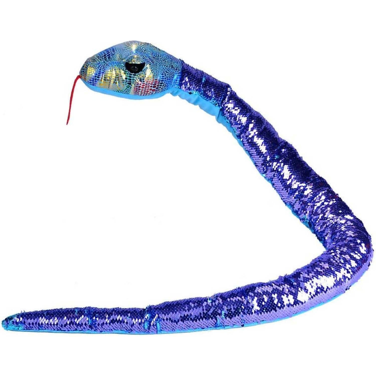 Wild Republic - Plush Snakesss Sequin Teal Purple Snake 54-inch