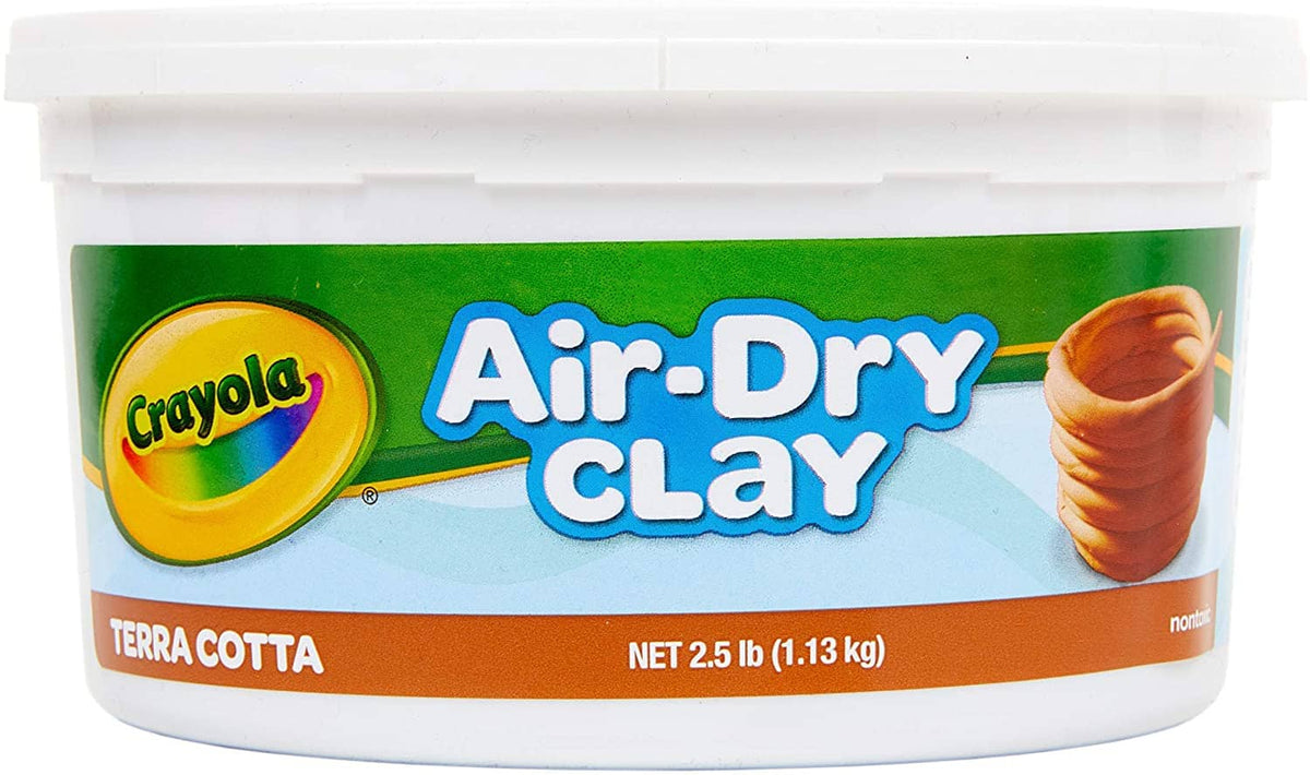 Crayola - 1.13 Air Dry Clay Terracotta Colour Sculpt Model Clay Great For Art Projects! Crayola