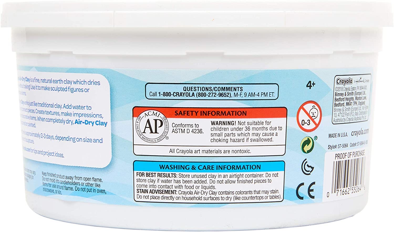 Crayola - 1.13 Air Dry Clay Terracotta Colour Sculpt Model Clay Great For Art Projects! Crayola