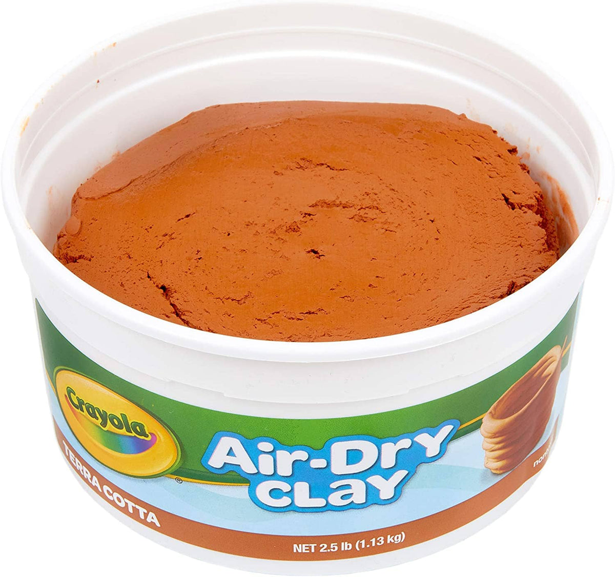 Crayola - 1.13 Air Dry Clay Terracotta Colour Sculpt Model Clay Great For Art Projects! Crayola
