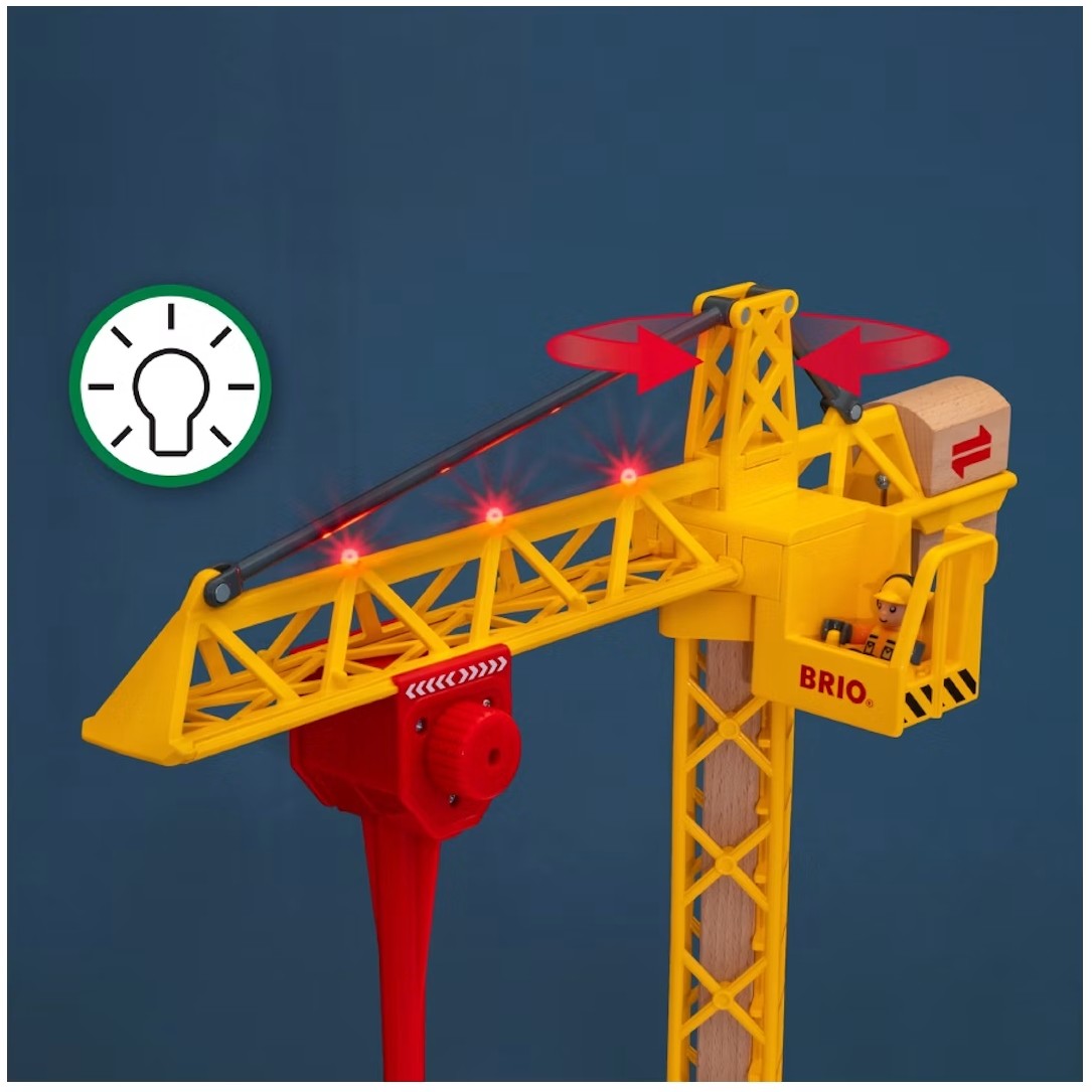 BRIO World - Light Up Construction Crane