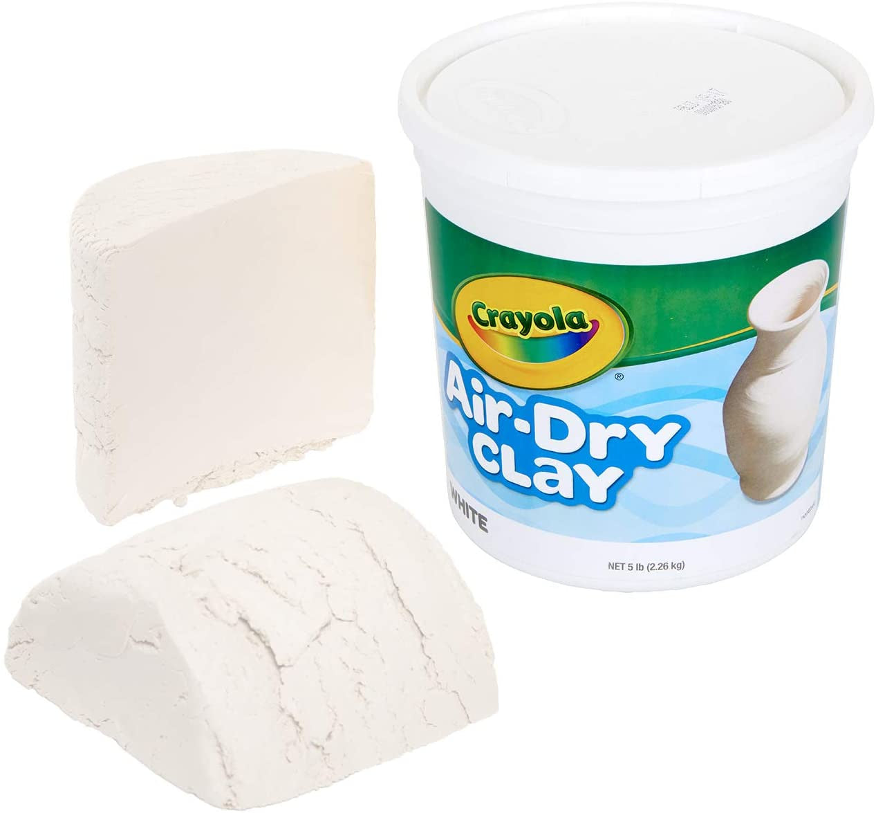 Crayola - Air Dry Clay White 2.5kg Bucket No Bake Clay For Kids