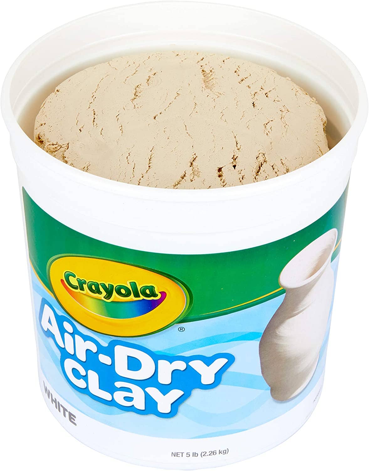 Crayola - Air Dry Clay White 2.5kg Bucket No Bake Clay For Kids