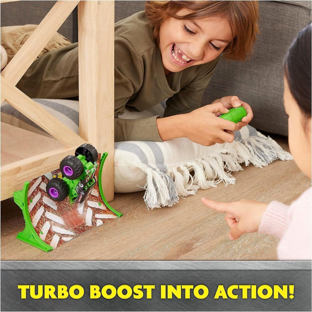 Monster Jam - Grave Digger Remote Control Monster Truck 1:64 Scale Includes Ramp Rc Cars Kids Toys For Boys And Girls Ages 4 And Up - Spin Master