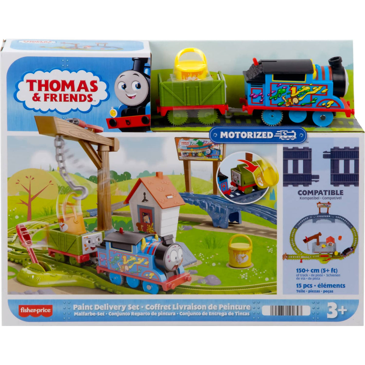 Fisher-Price - Thomas & Friends Paint Delivery Motorized Train And Track Set For Preschool Kids - Mattel