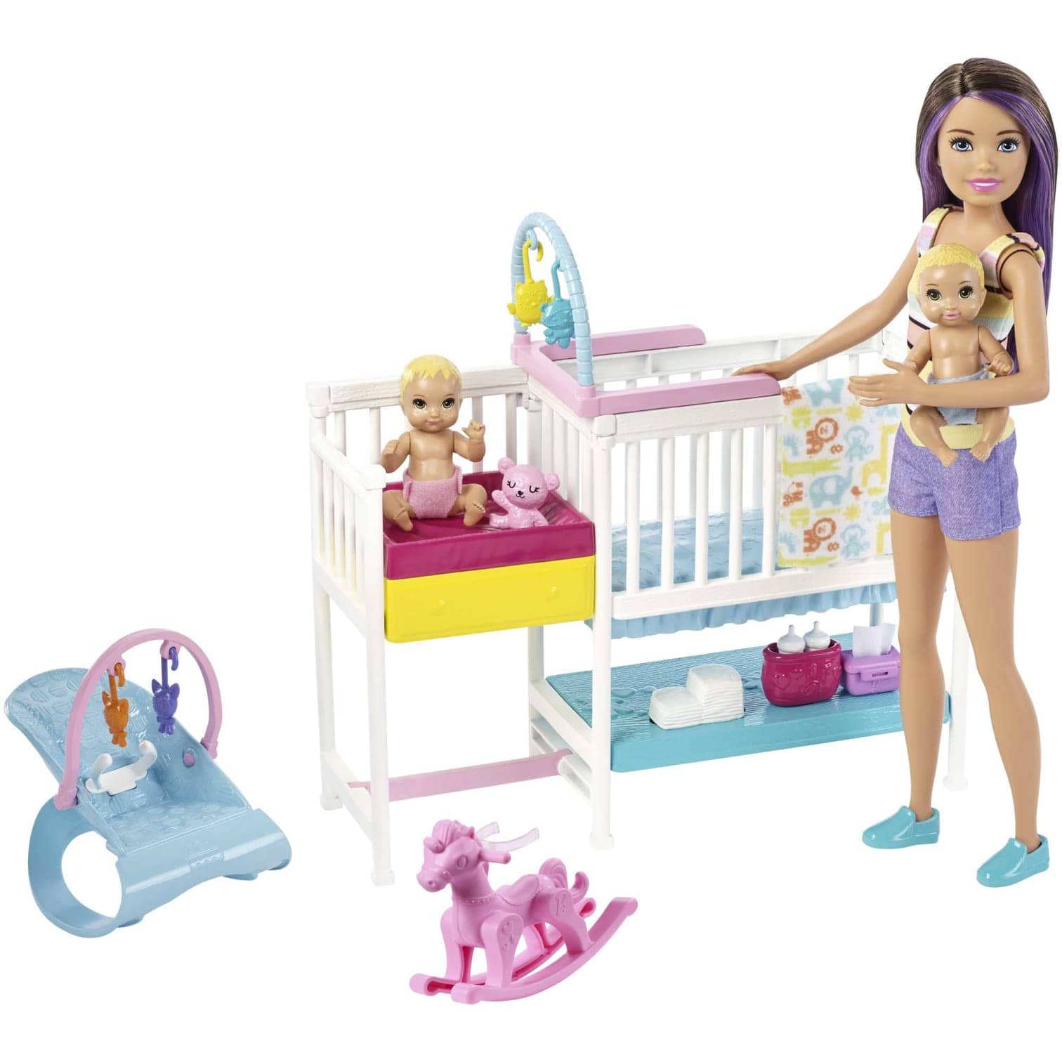 Barbie - Skipper Babysitters Inc Nap N Nurture Nursery Dolls And Playset Mattel