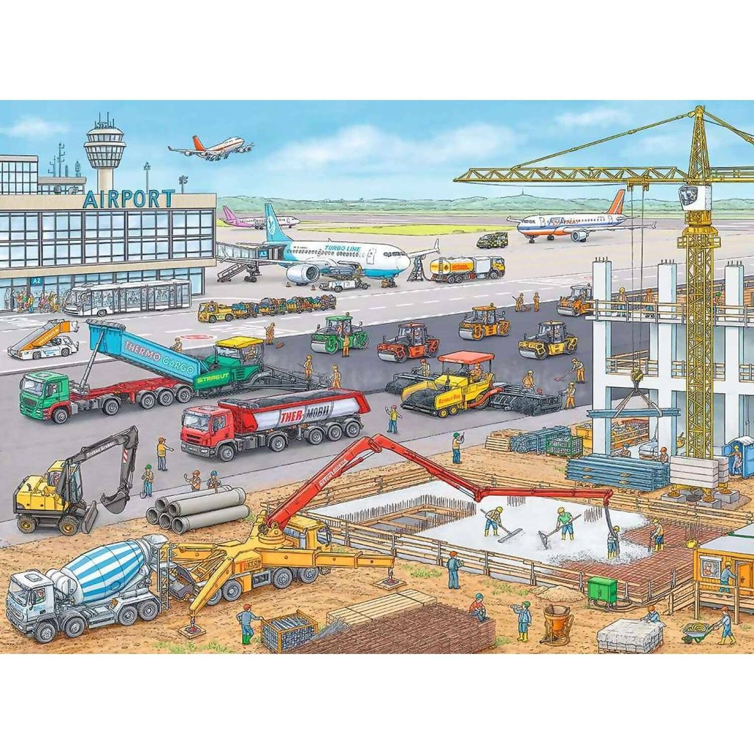 Ravensburger - Airport Construction Site Jigsaw Puzzle 100 Pieces