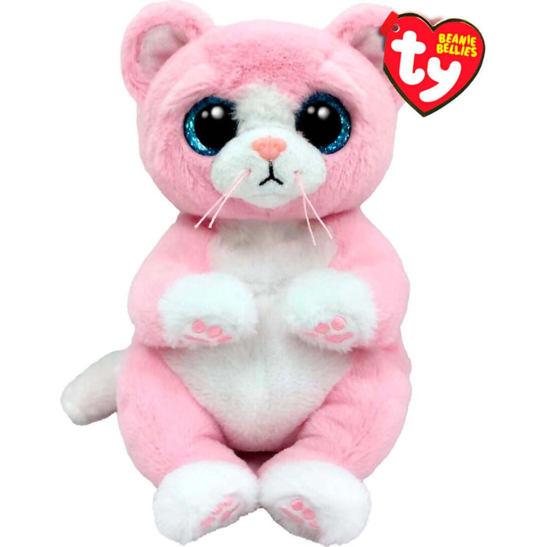 Ty - Beanie Bellies - Lillibelle Pink Cat Small 20cm