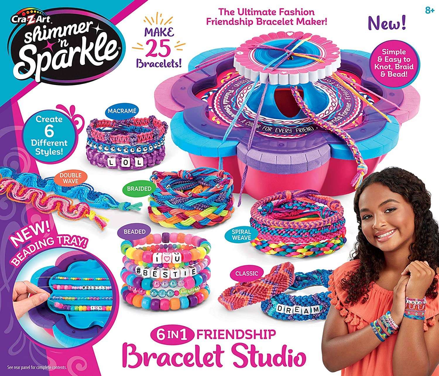 Cra-Z-Art - Shimmer & Sparkle Ultimate 6 In 1 Friendship Bracelet Maker Studio