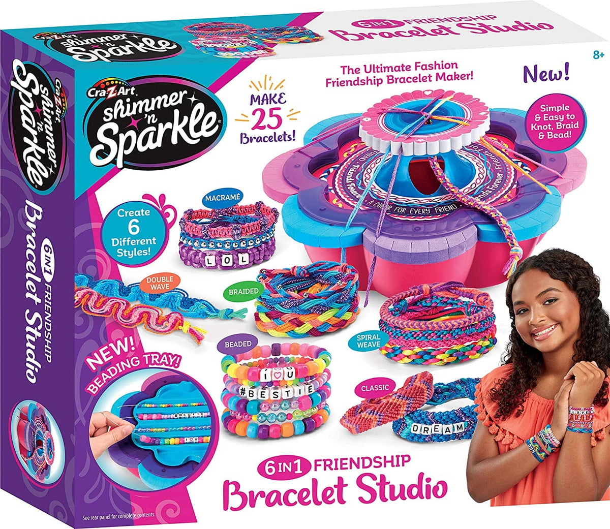 Cra-Z-Art - Shimmer & Sparkle Ultimate 6 In 1 Friendship Bracelet Maker Studio