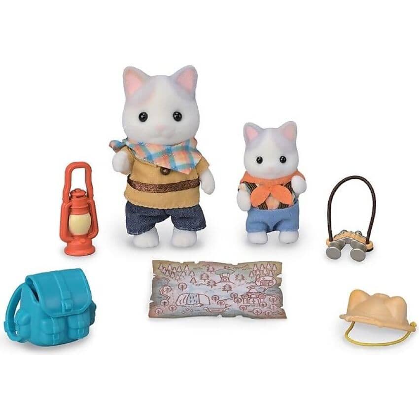 Sylvanian Families - Exciting Exploration Playset -latte Cat Brother & Baby