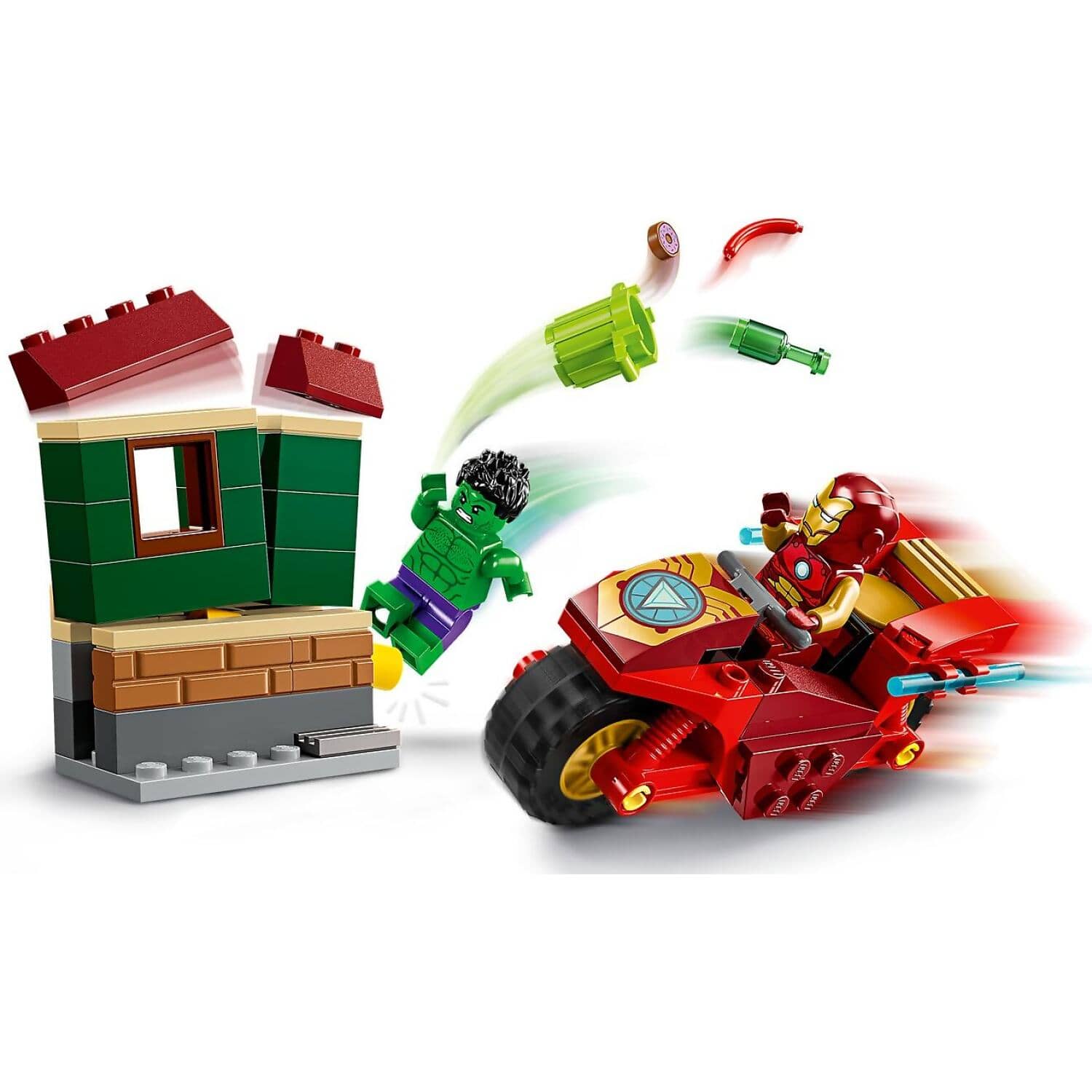 LEGO® 76287 Iron Man with Bike and The Hulk - Marvel Superheroes 4+