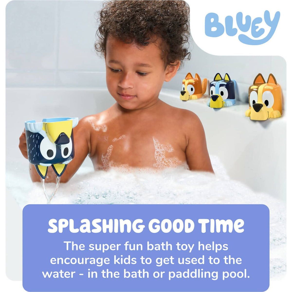 TOMY - Toomies Bluey's Family Pourers Featuring Chilli Bandit Bingo And Bluey