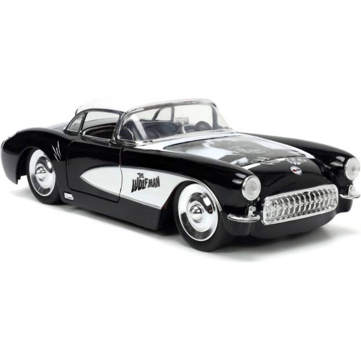 JADA TOYS - UNIVERSAL MONSTERS 1959 CHEVROLET CORVETTE WITH WOLFMAN 1:24 SCALE DIECAST VEHICLE & FIGURE SET