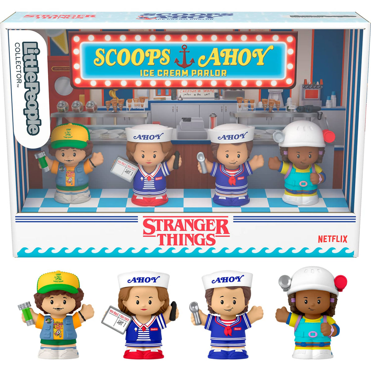 Fisher-Price - Little People Collector Stranger Thing Scoops Troop Special Edition Set 4 Figures