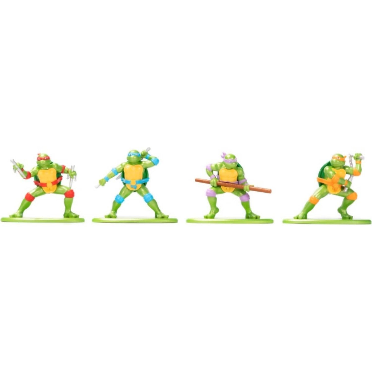 TMNT JADA TOYS - TEENAGE MUTANT NINJA TURTLES NANOSCENE TURTLE LAIR WITH 4 FIGURES SCALE DIECAST SET