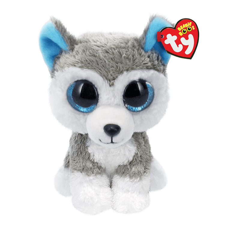 Ty - Beanie Boos - Slush - Grey And White Husky 15cm Small