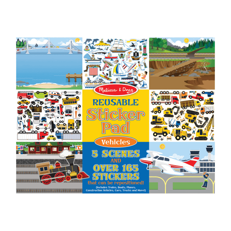 Melissa & Doug - Reusable Sticker Pad - Vehicles