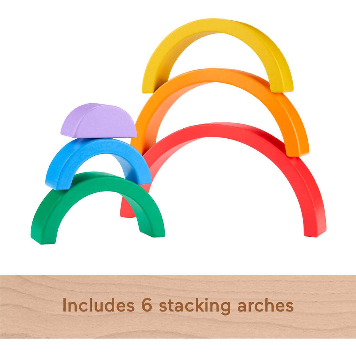 Fisher-Price - Wooden Stacking Rainbow - Mattel