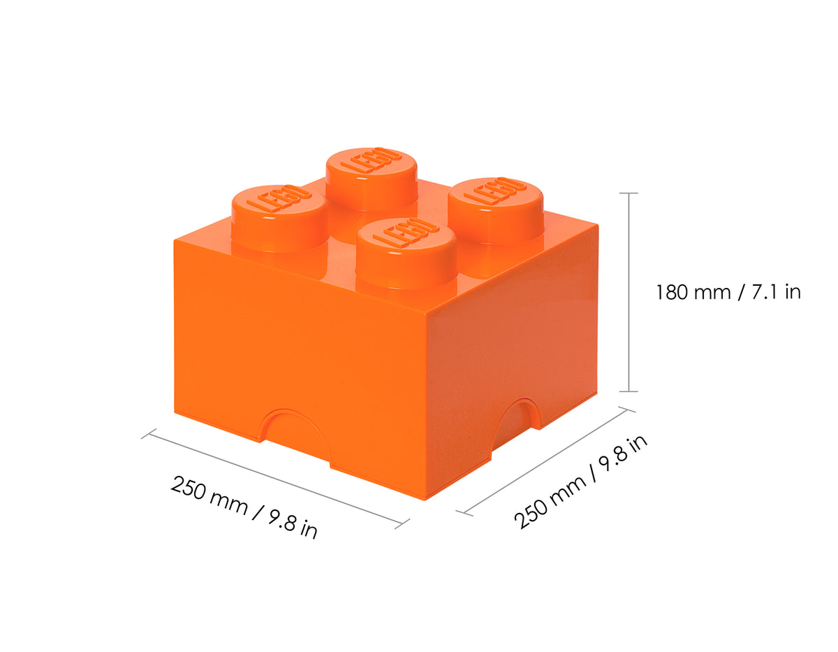 LEGO® Storage Brick 4 Orange - Room Copenhagen