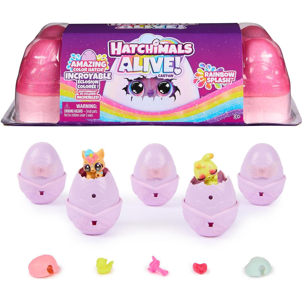 Hatchimals - Alive - Rainbow Splash Egg Carton