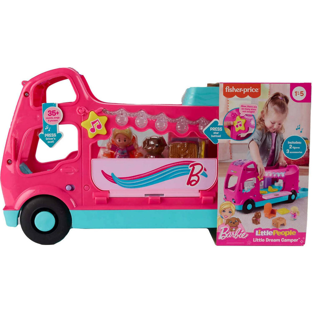 Fisher-Price - Barbie Little People Little Dream Camper - Mattel