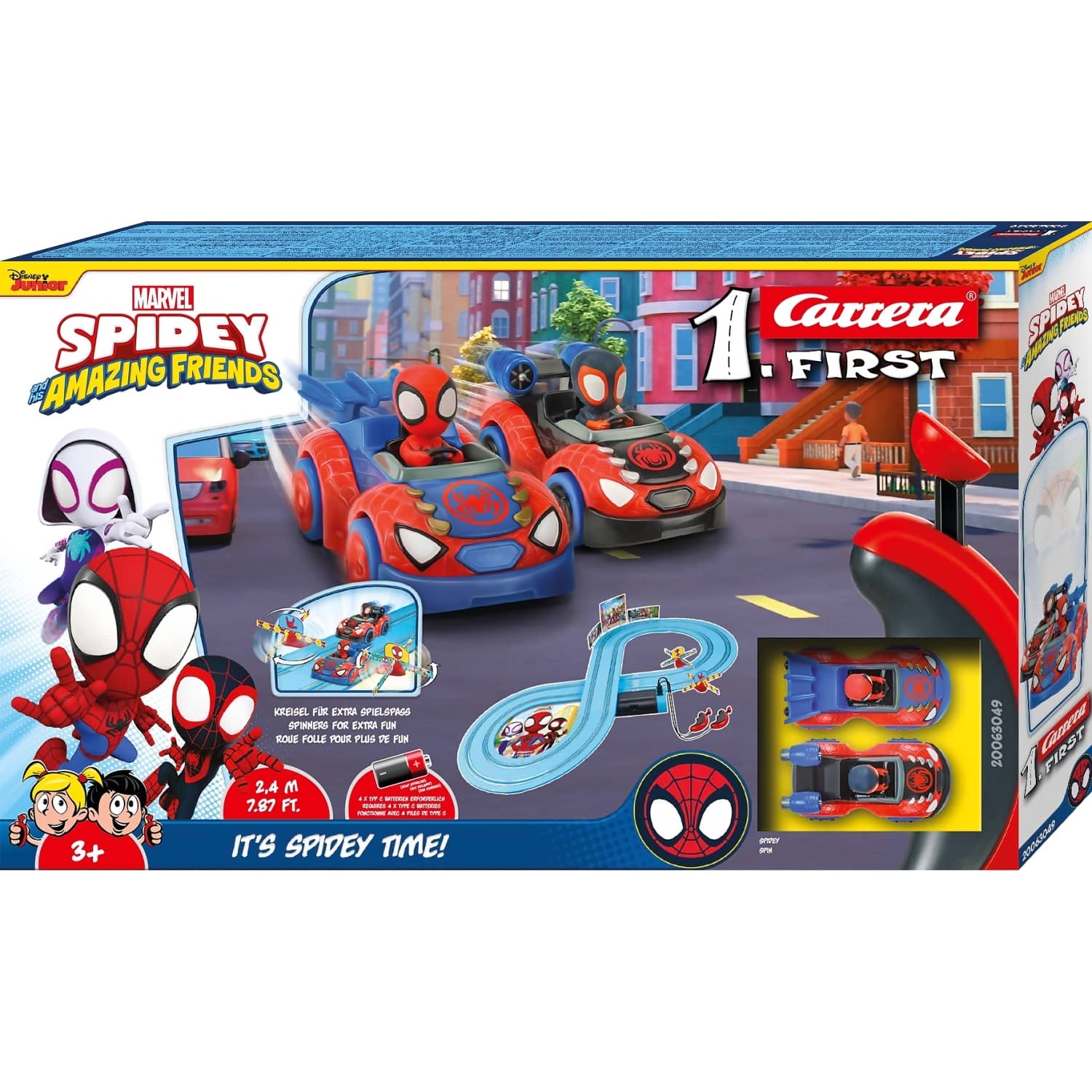 CARRERA - FIRST - SPIDEY - ITS SPIDEY TIME! - SLOT CAR TRACK SET