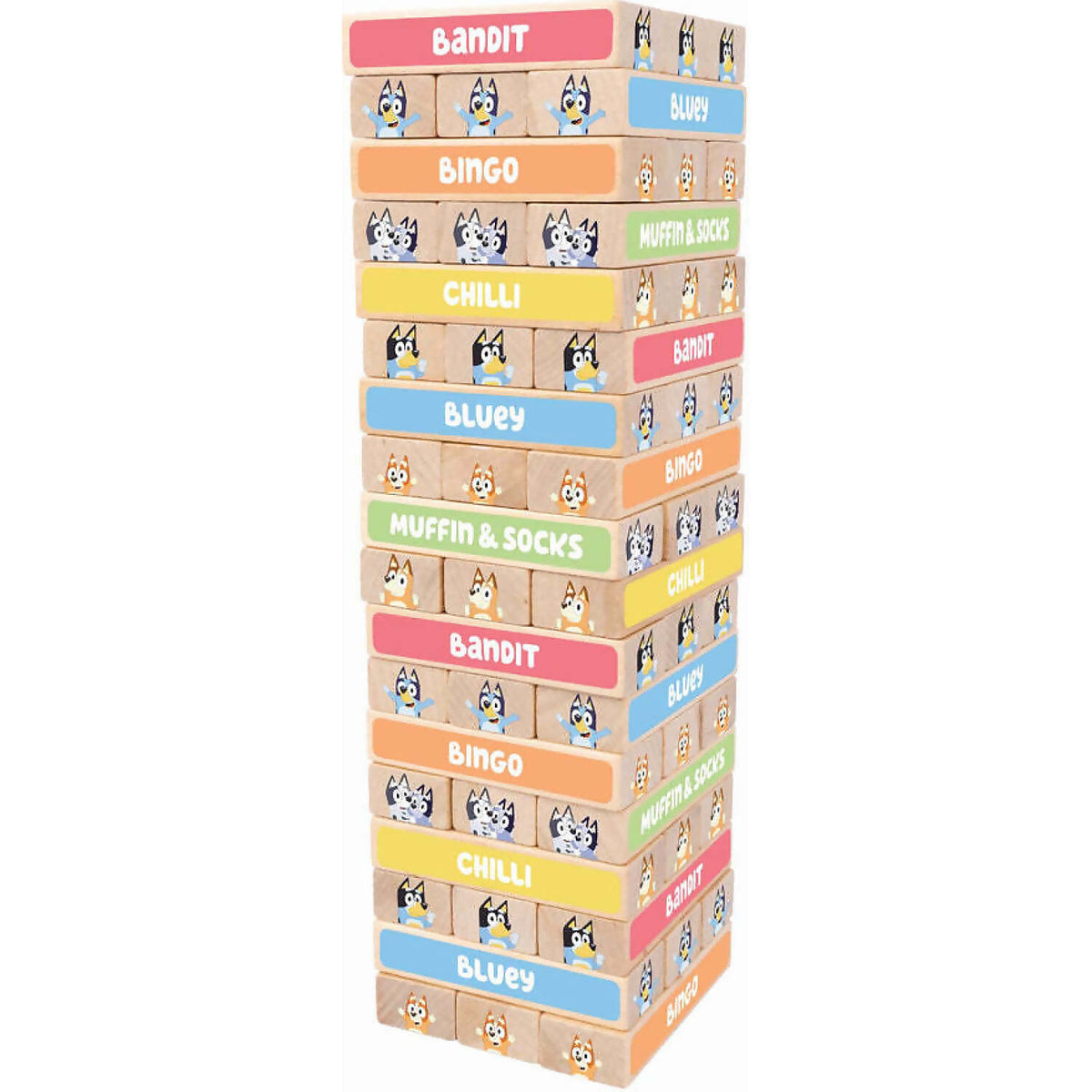 Bluey - Wooden Tumbling Tower - Jasnor