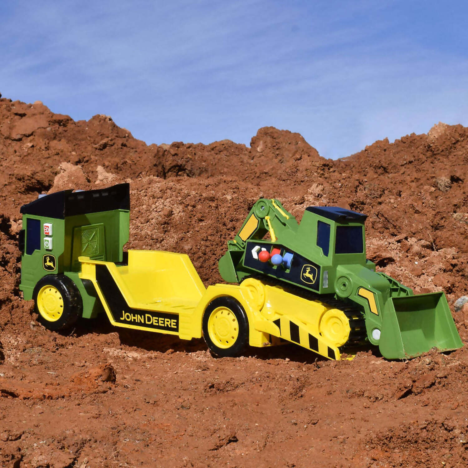 John Deere - Motorised Lights & Sounds 2-n-1 Mega Mover 60cm