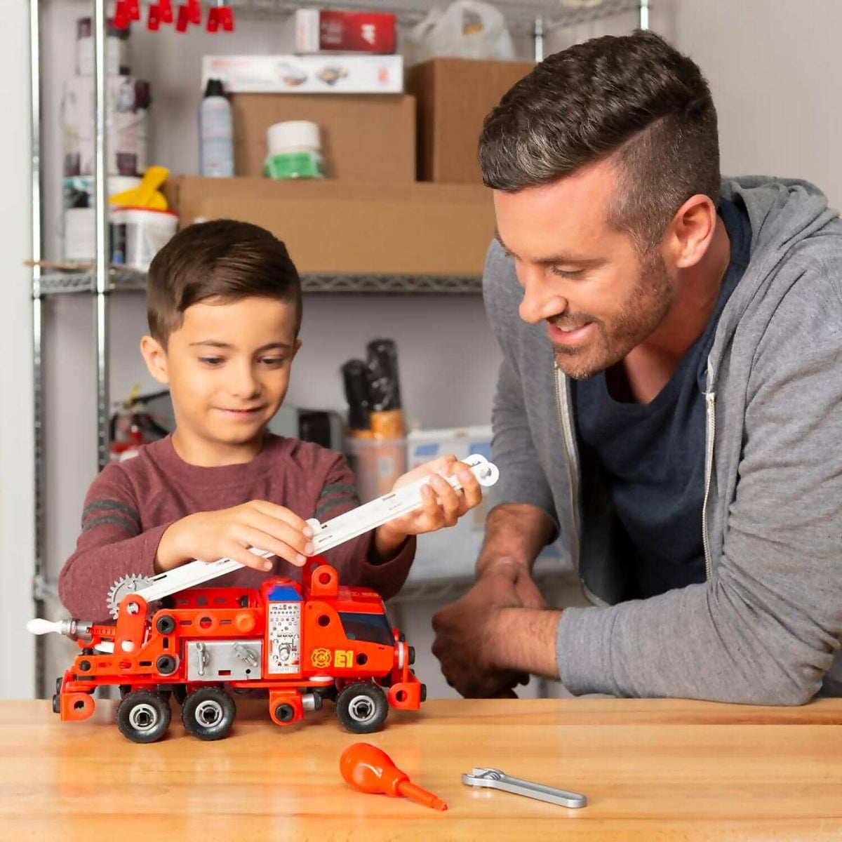 Mecccano Junior - Rescue Fire Truck With Lights And Sounds Model Building Kit