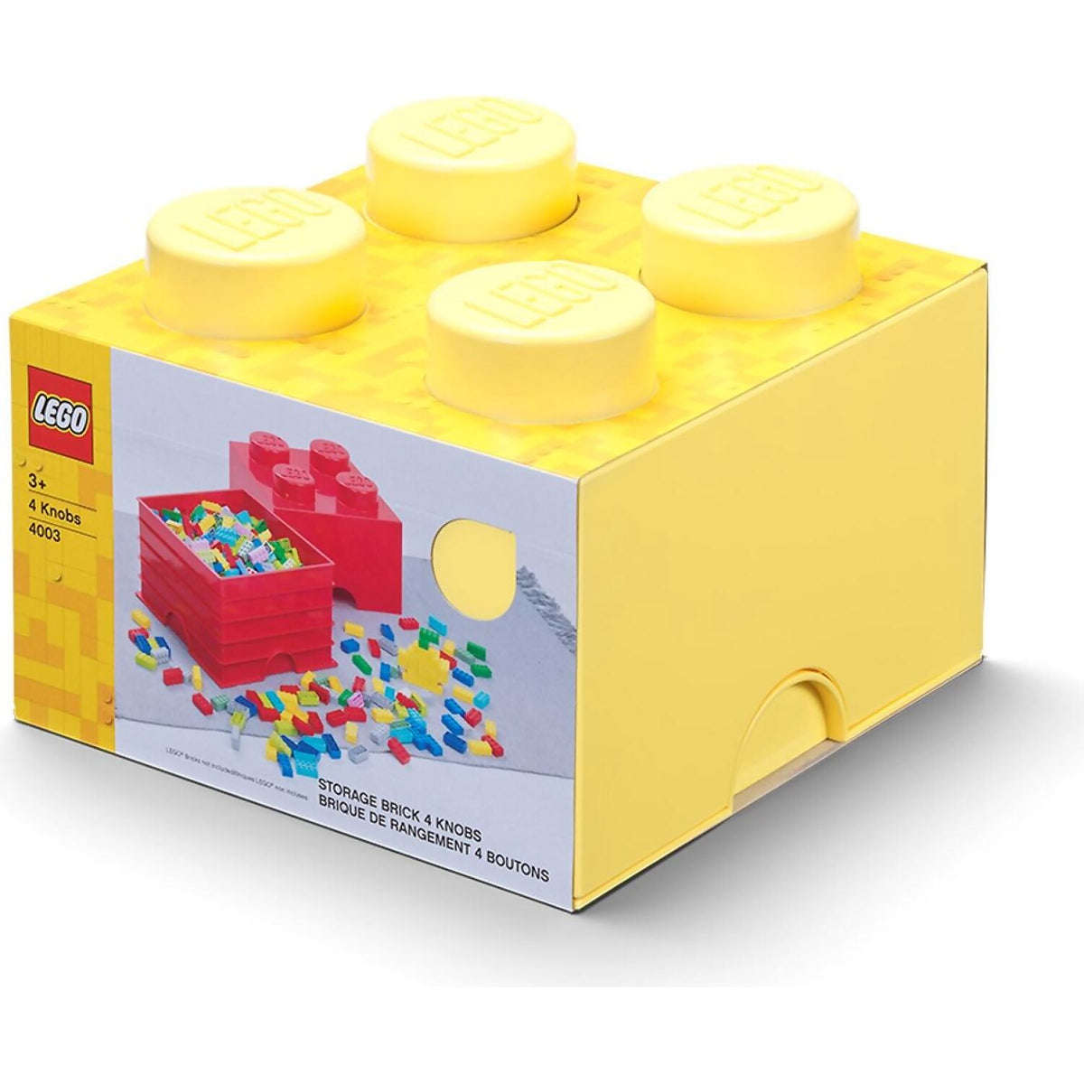 LEGO® Storage Brick 4 Studs Cool Yellow - Room Copenhagen