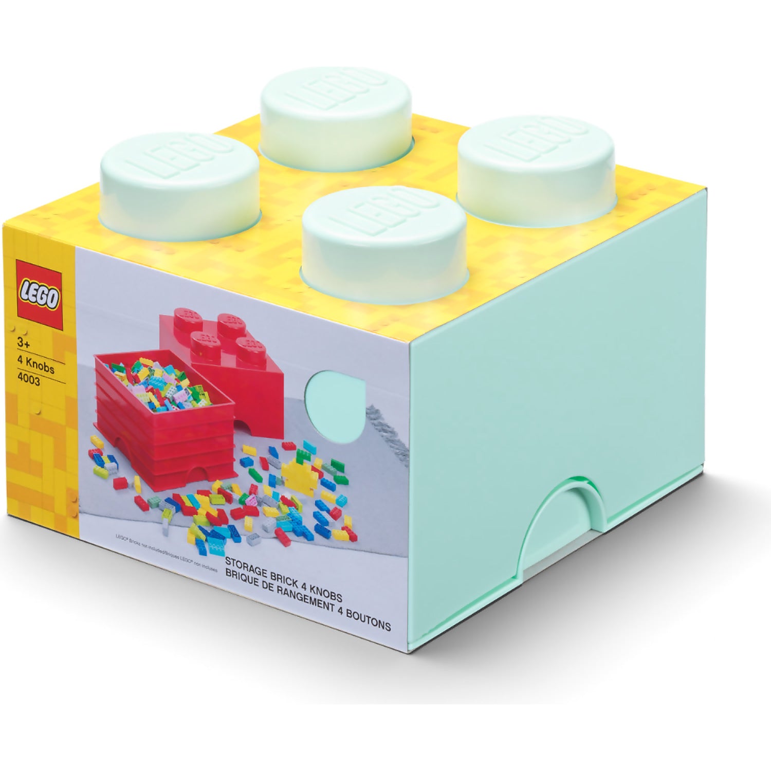 LEGO® Storage Brick 4 Studs Aqua - Room Copenhagen