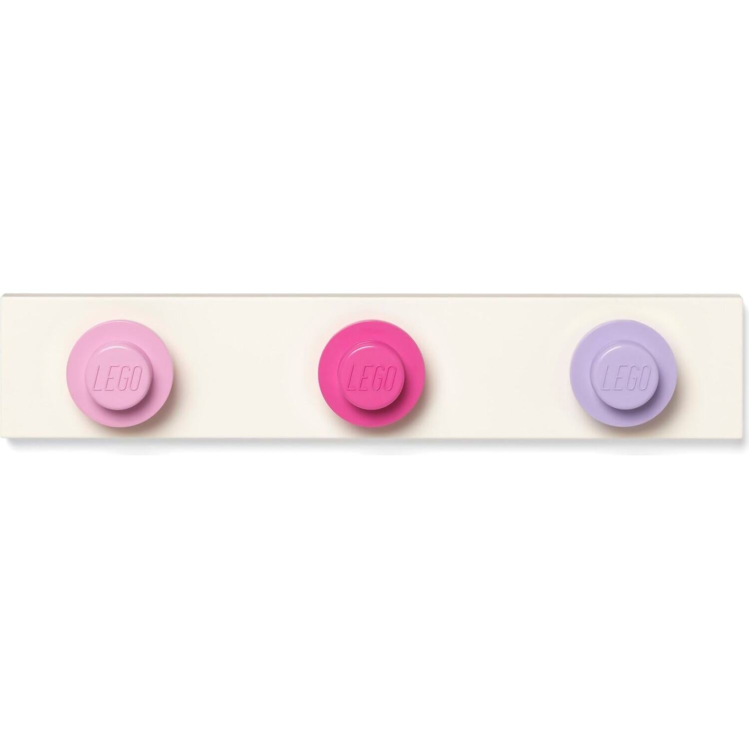 LEGO® Wall Hanger Rack Light Pink / Dark Pink and Light Purple - Room Copenhagen
