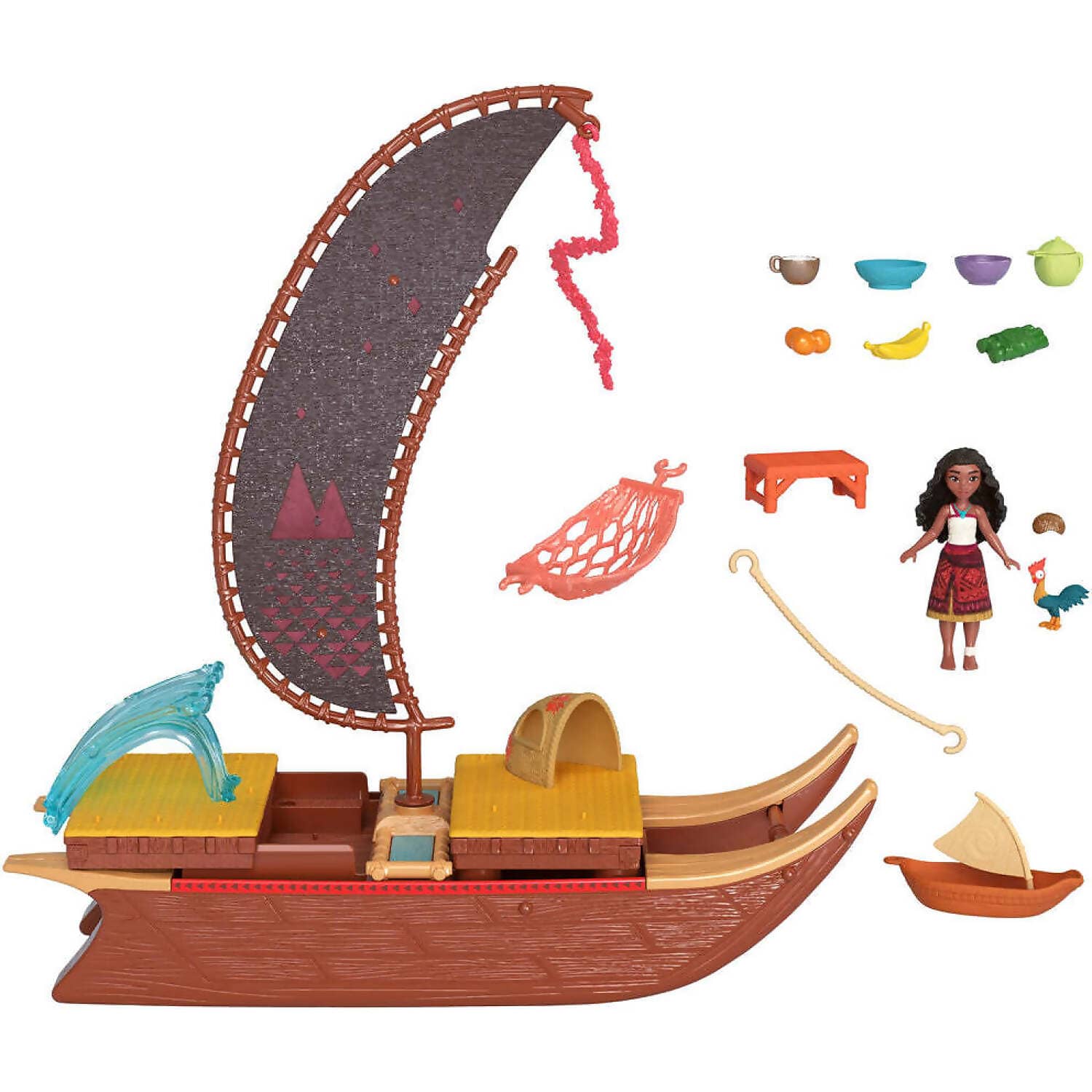 Disney - Moana 2 - Moana's Adventure Canoe Playset - Mattel