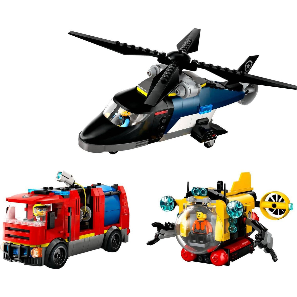 LEGO® 60462 Helicopter Fire Truck & Submarine Remix - City