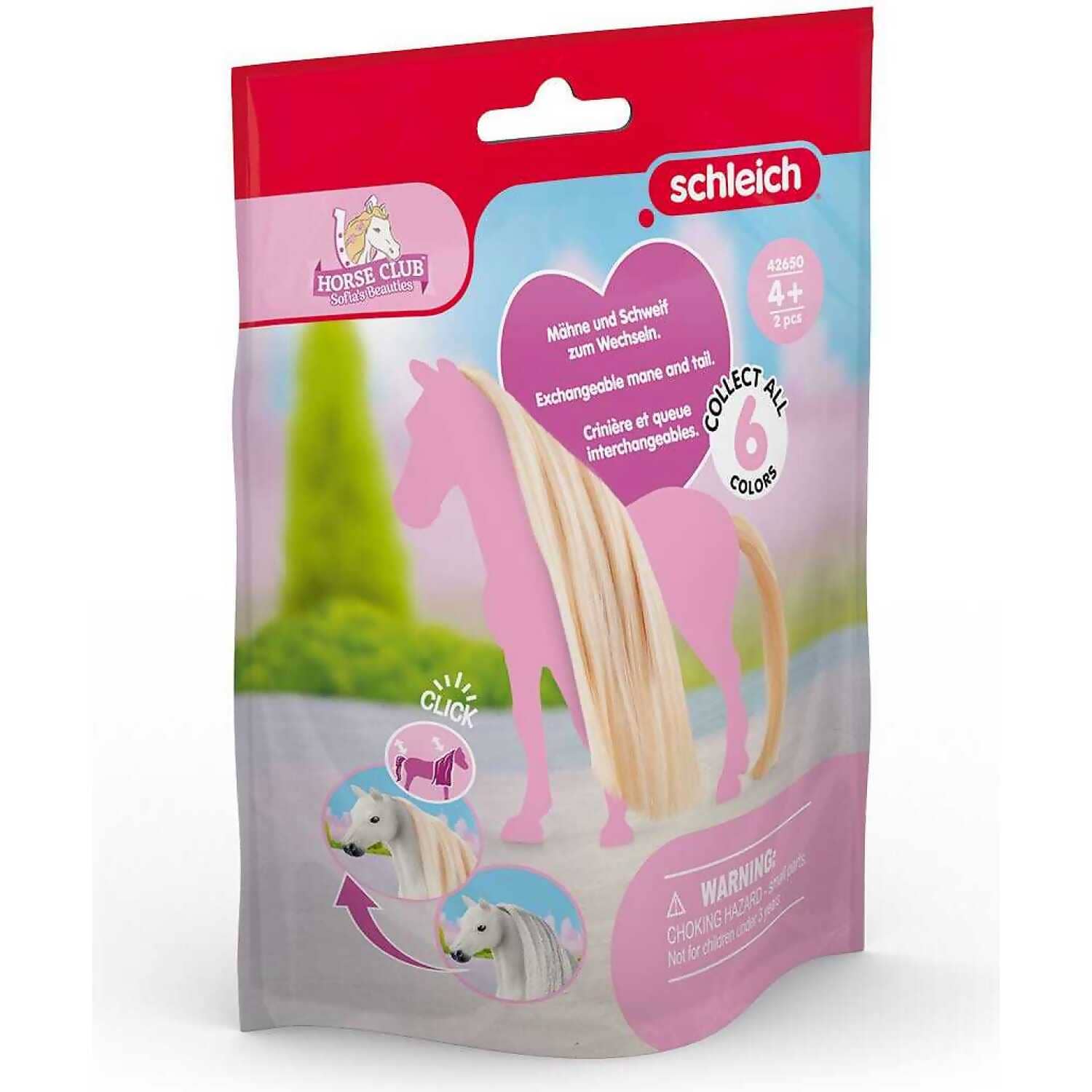 Schleich - Tail & Mane Hair Beauty Blonde Horse Club Animal Figurine Accessory
