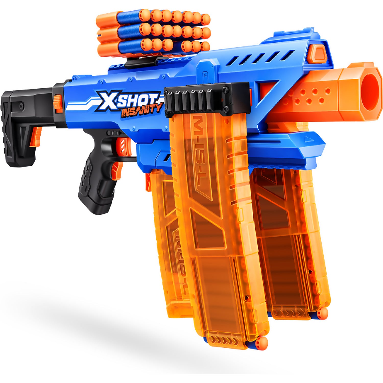 ZURU - X Shot Insanity Motorised Clip Mania With 72 Darts