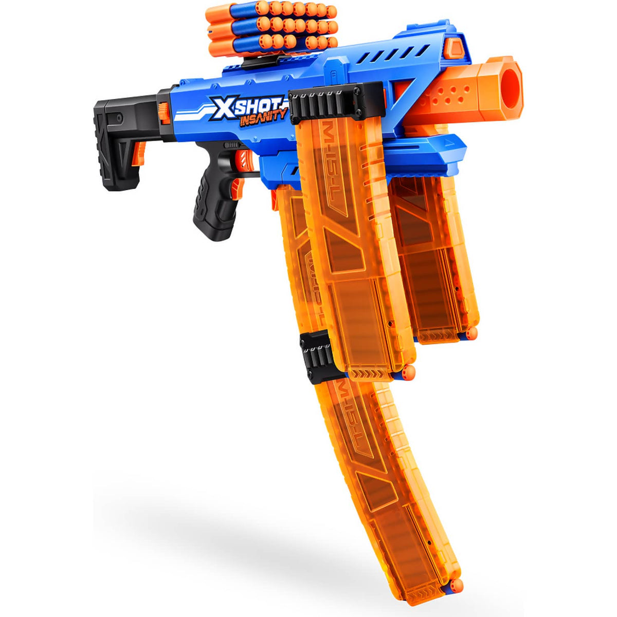 ZURU - X Shot Insanity Motorised Clip Mania With 72 Darts