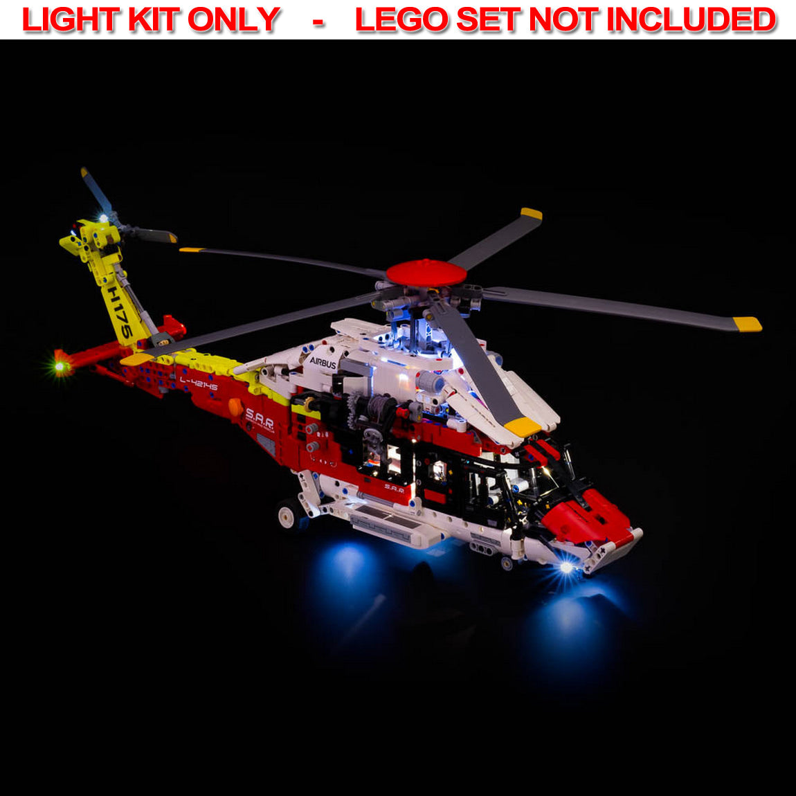 Light My Bricks - LIGHT KIT for LEGO® Airbus H175 Rescue Helicopter 42145