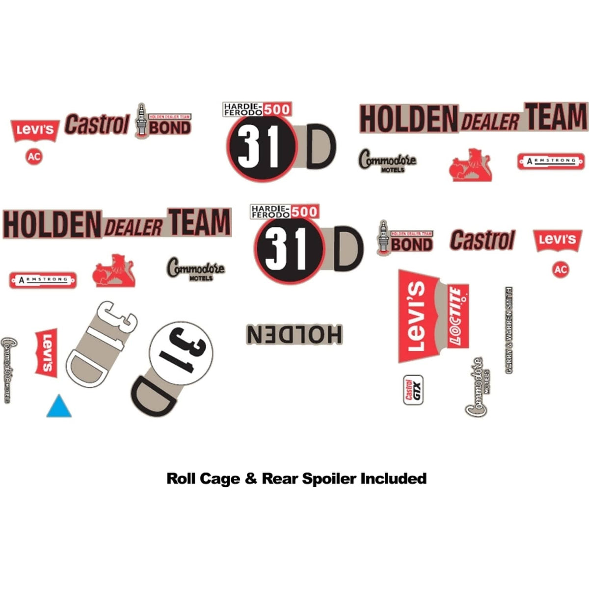 DDA COLLECTIBLES - 1:24 SCALE - #31D LC HOLDEN TORANA BATHURST DECAL KIT - DIECAST MODEL ACCESSORY