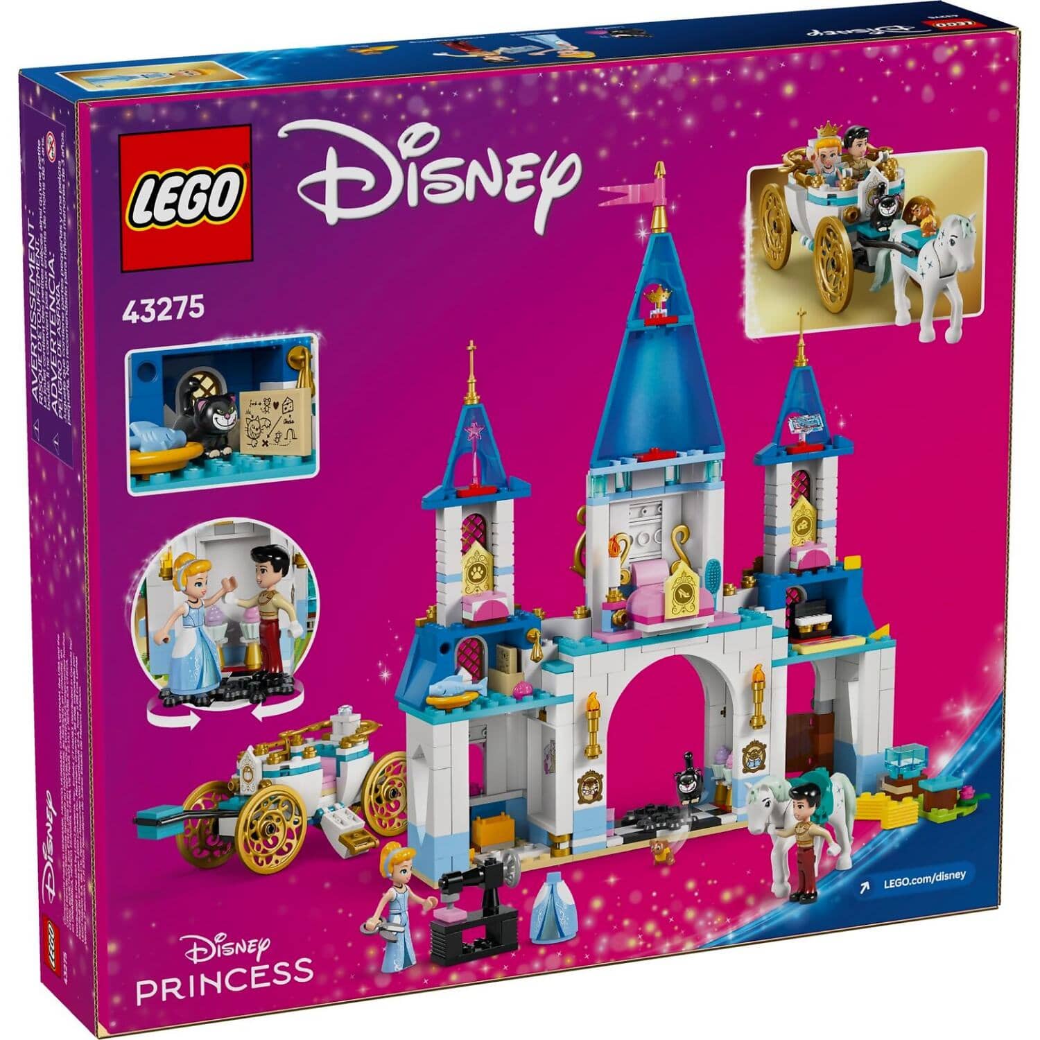 LEGO® 43275 Cinderella's Castle & Horse Carriage - Disney
