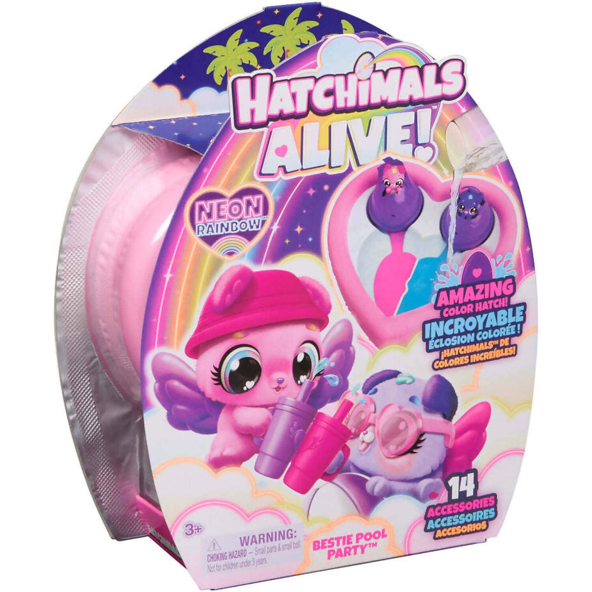 Hatchimals - Alive! - Neon Rainbow Bestie Pool Party