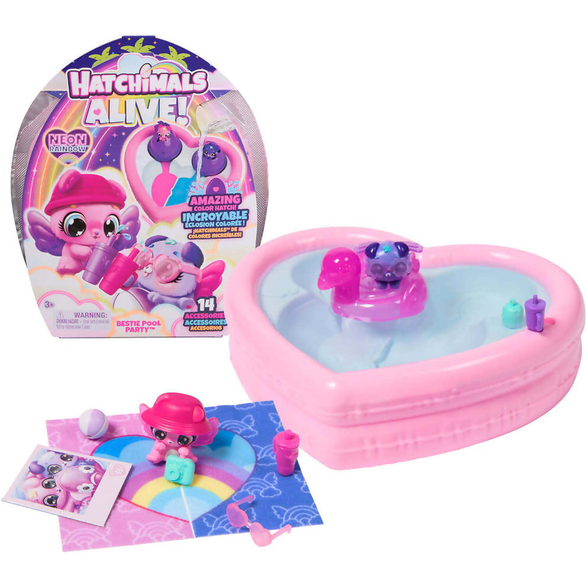 Hatchimals - Alive! - Neon Rainbow Bestie Pool Party