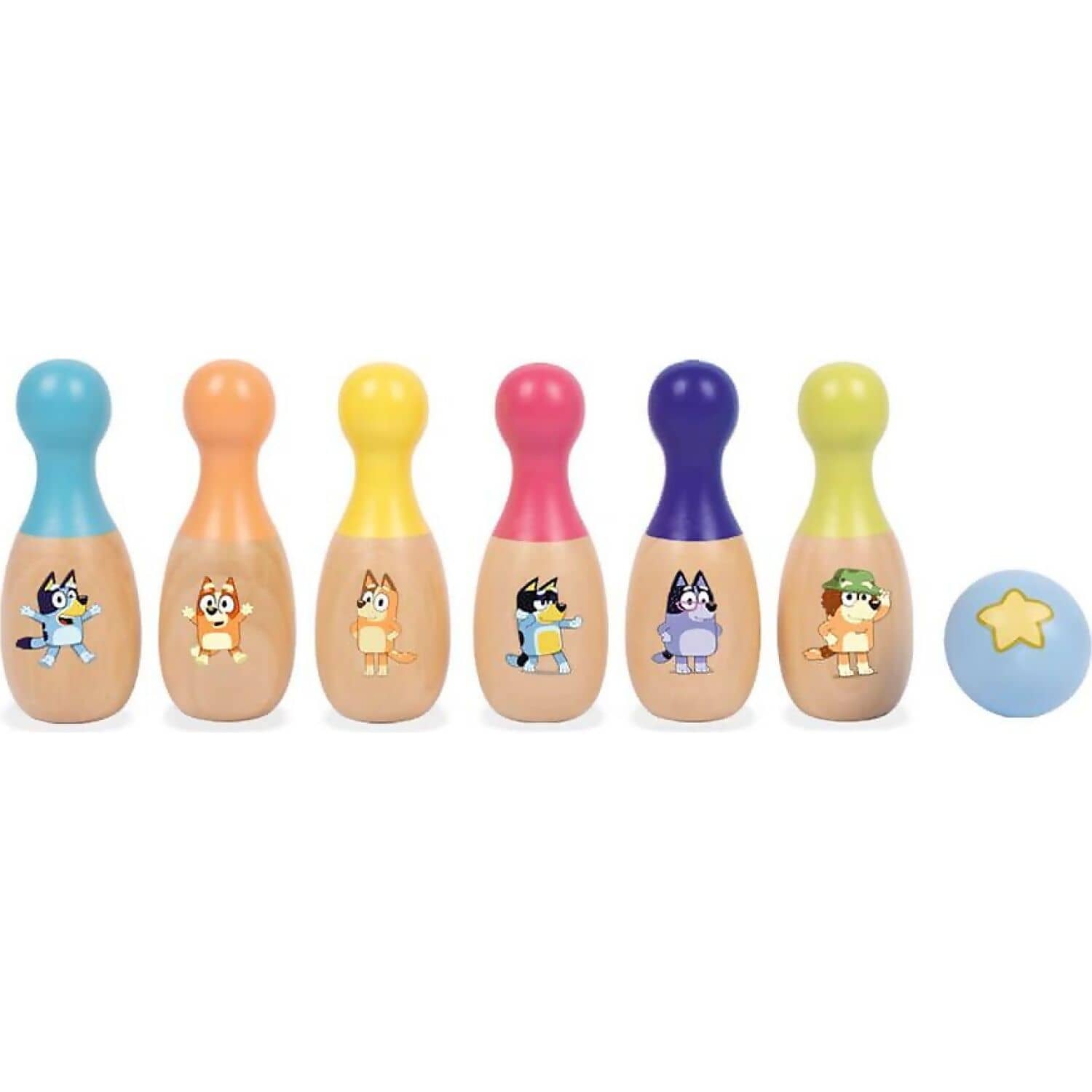 Bluey - Wooden Skittle Set - Jasnor