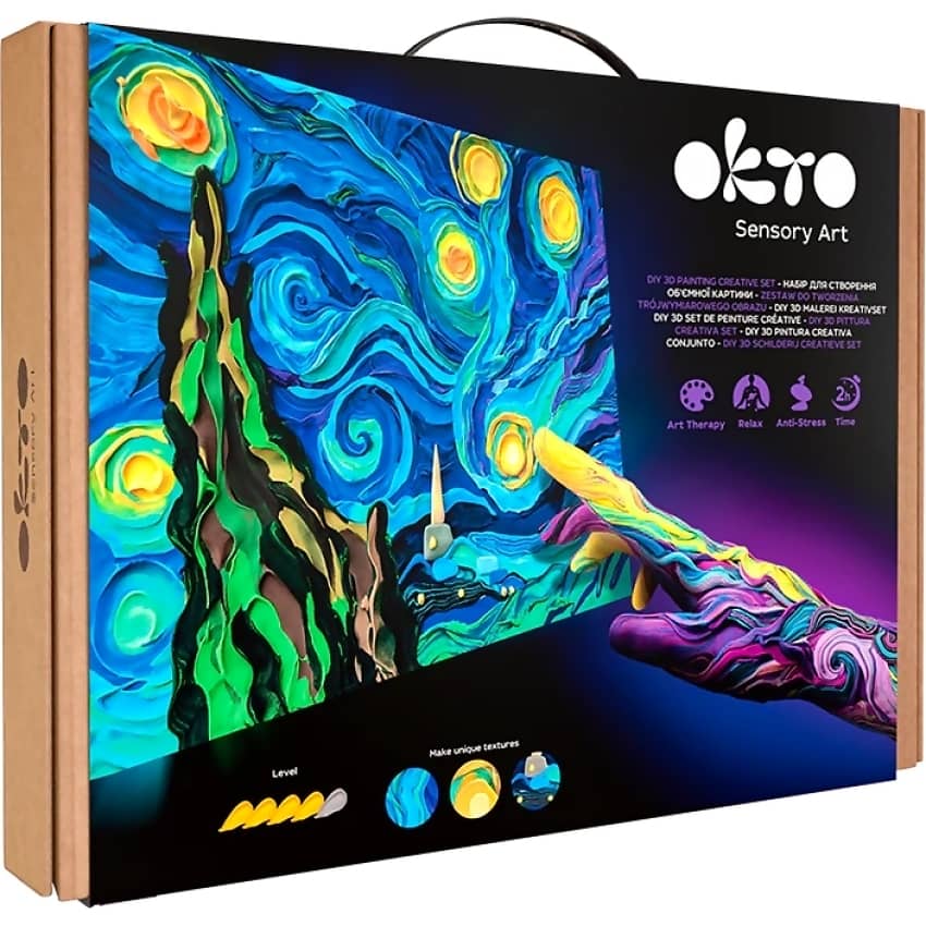 OKTO - Sensory Art - DIY 3D Painting Creative Set Starry Night 30cm x 40cm