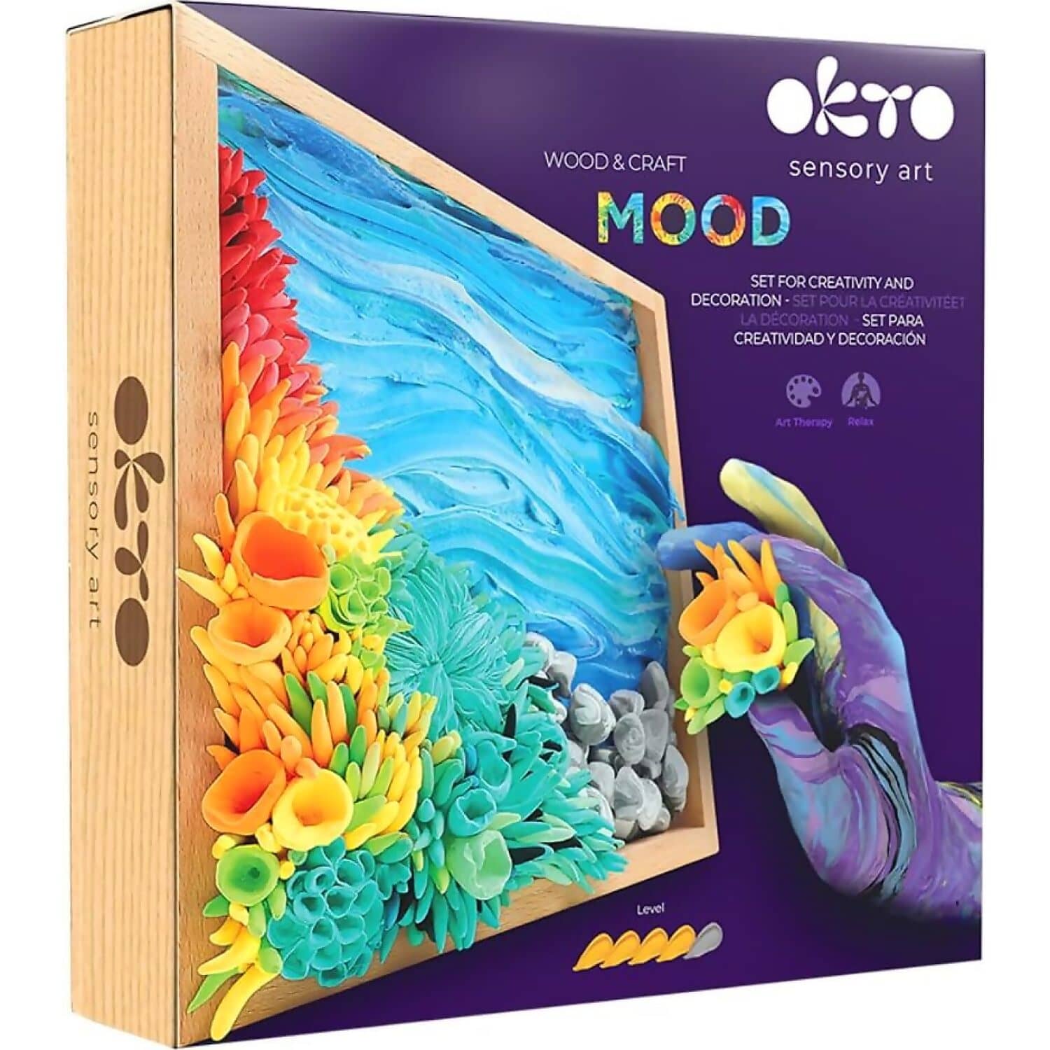 OKTO - Sensory Art - Wood & Craft DIY 3D Mood: Ocean Calm 21cm x 21cm
