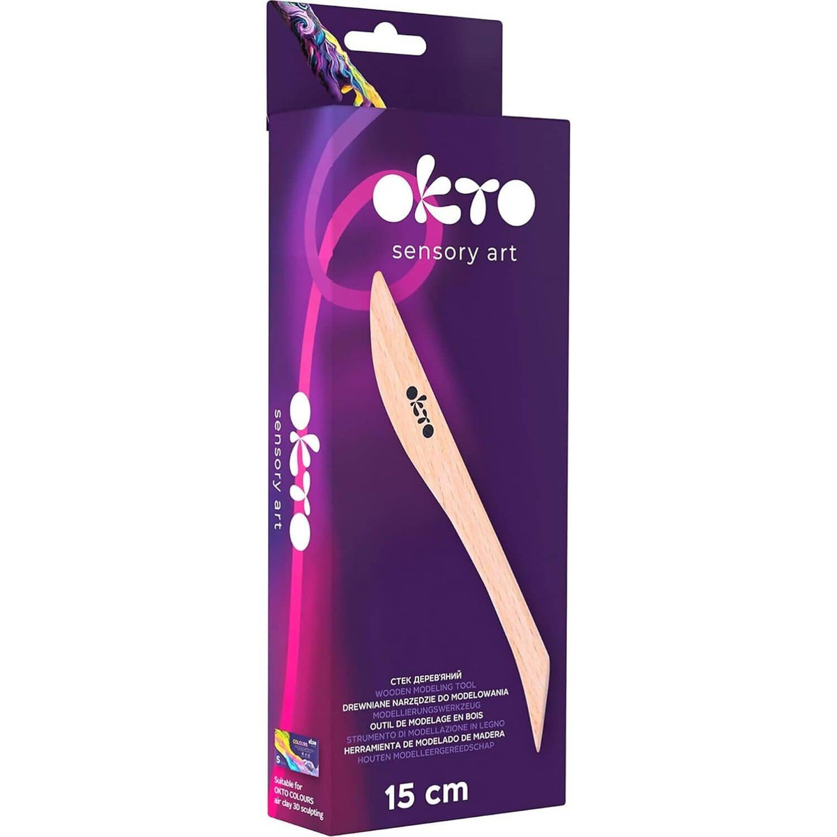 OKTO - Sensory Art - 15cm Wooden Modeling Tool