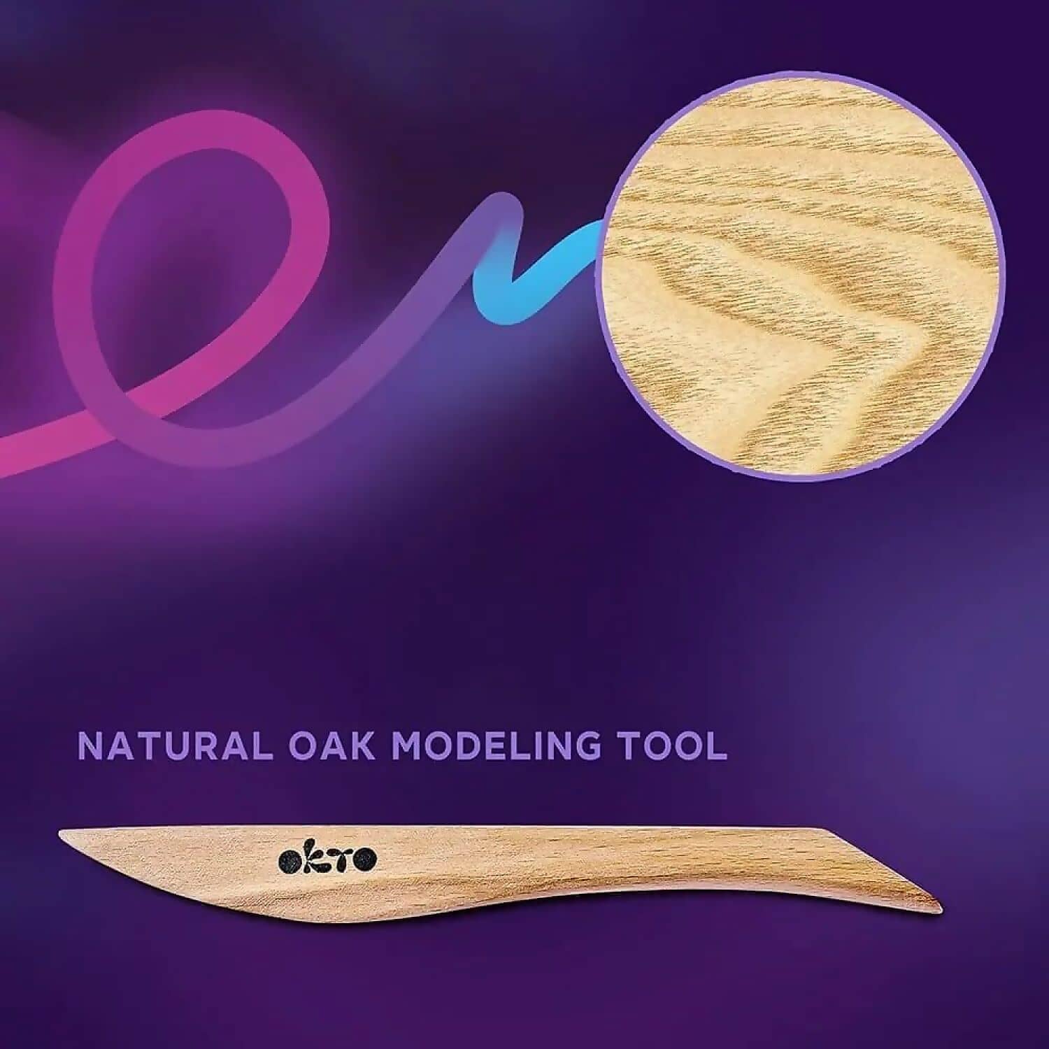 OKTO - Sensory Art - 15cm Wooden Modeling Tool