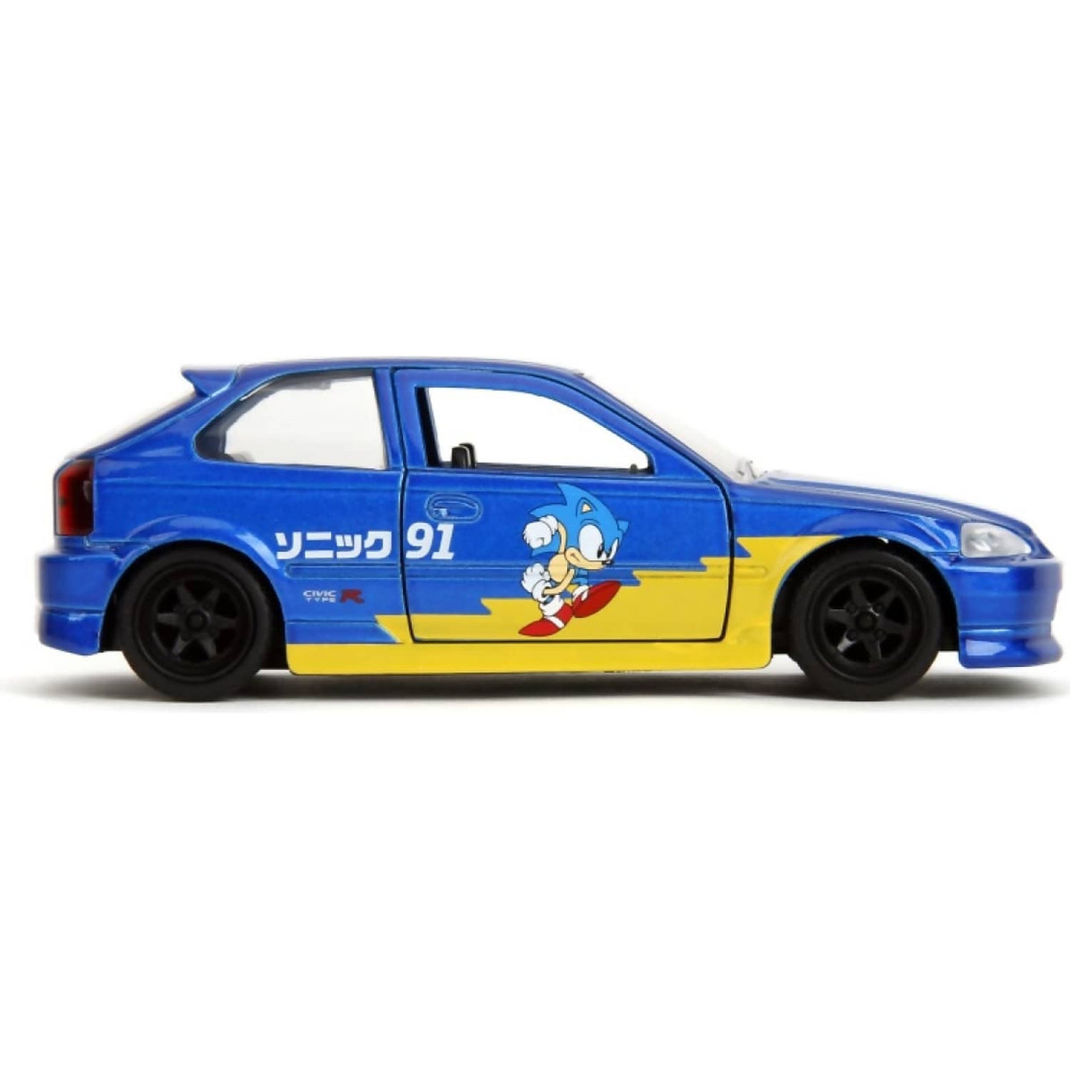 JADA TOYS - SONIC THE HEDGEHOG 1997 HONDA CIVIC TYPE-R 1:32 SCALE DIECAST VEHICLE